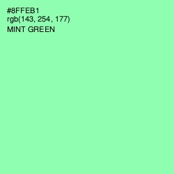 #8FFEB1 - Mint Green Color Image